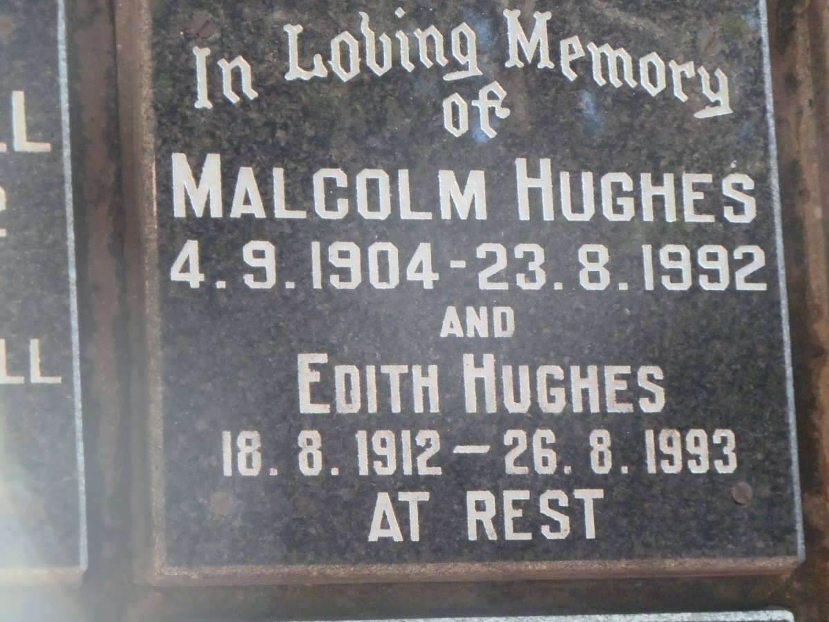 HUGHES Malcolm 1904-1992 &amp; Edith 1912-1993