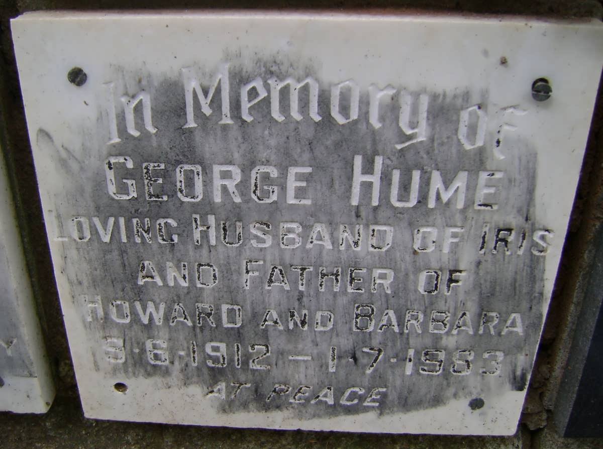 HUME George 1912-1983