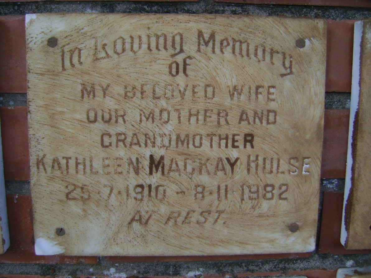 HULSE Kathleen Mackay 1910-1982