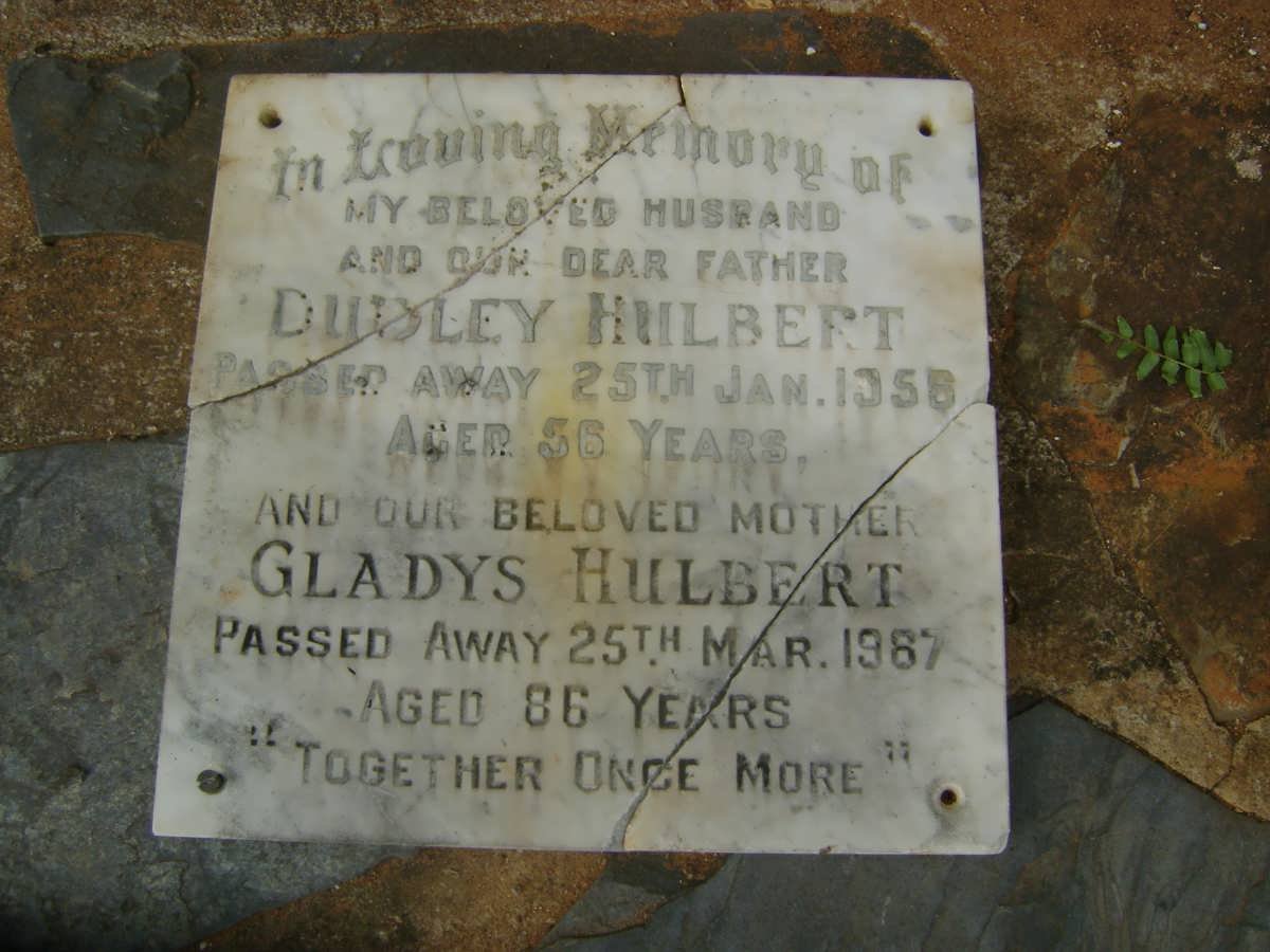 HULBERT Dudley -1956 &amp; Gladys -1987