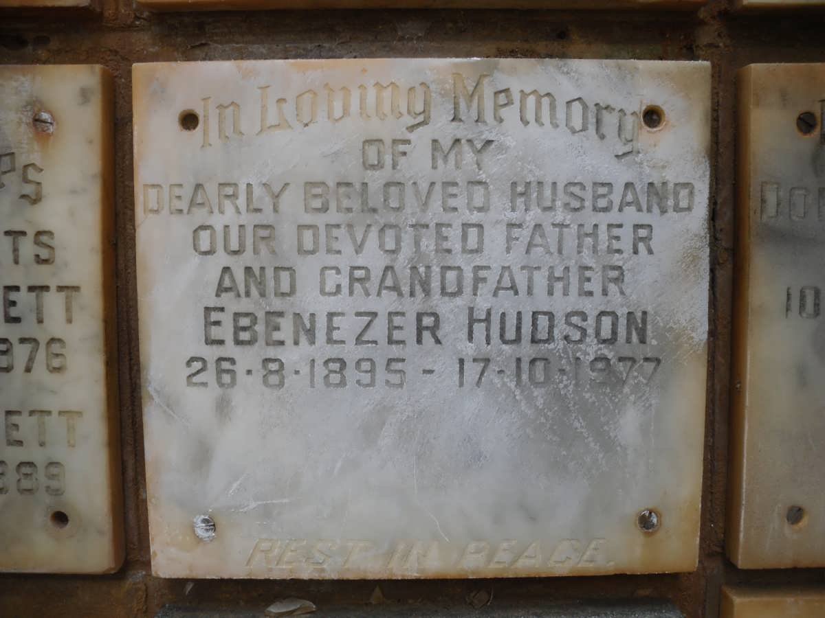 HUDSON Ebenezer 1895-1977