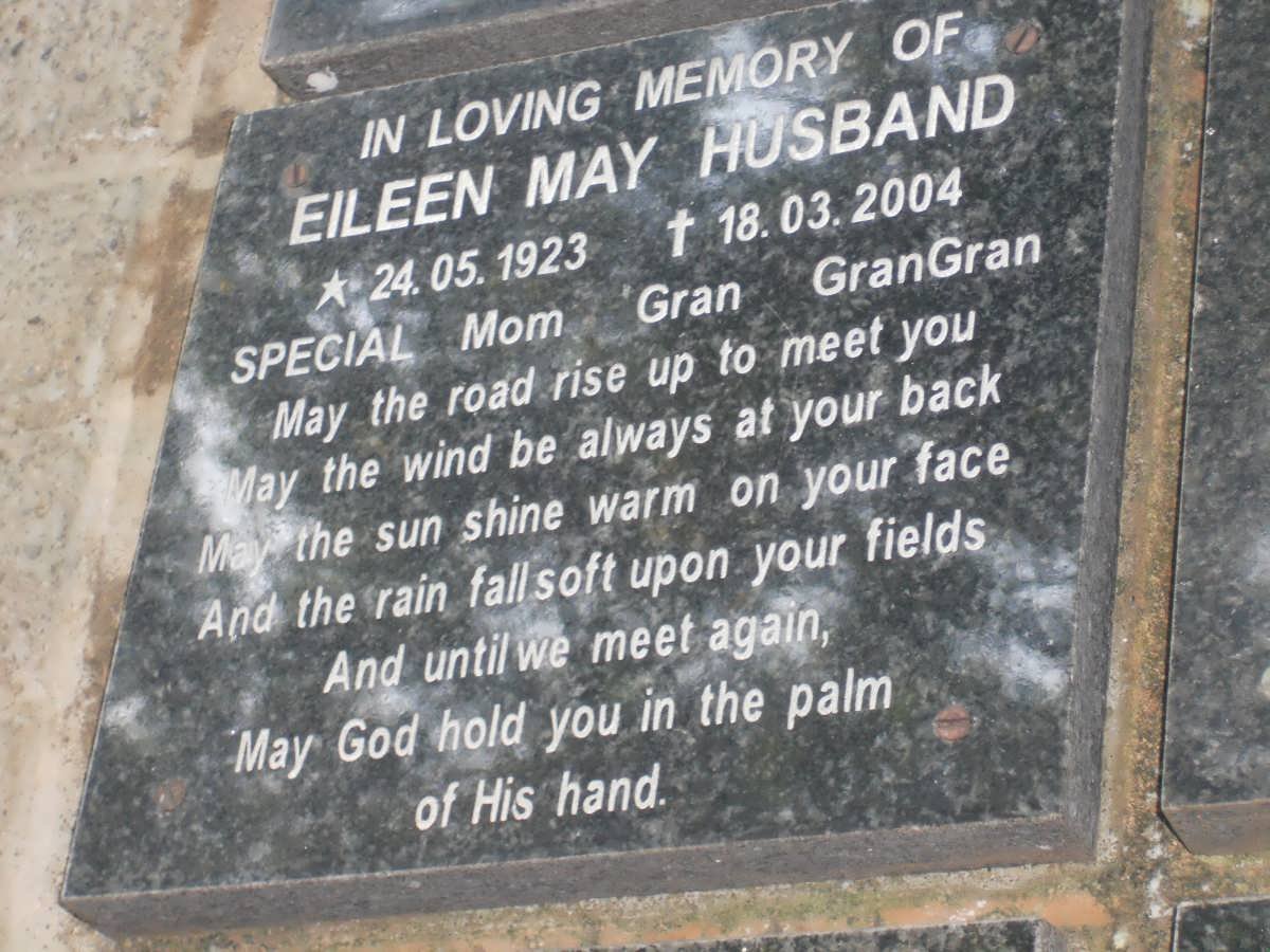 HUSBAND Eileen May 1923-2004