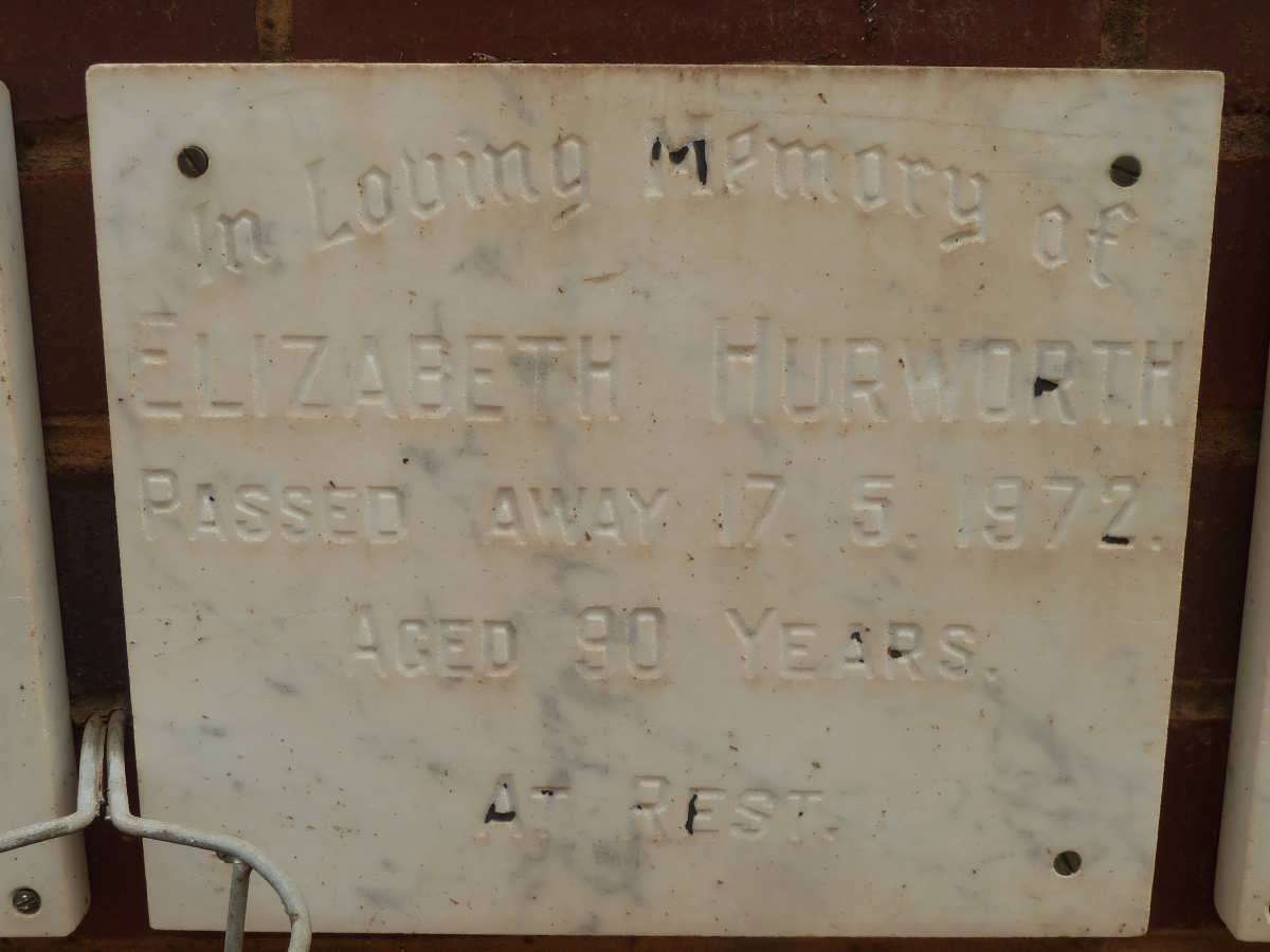 HURWORTH Elizabeth -1972