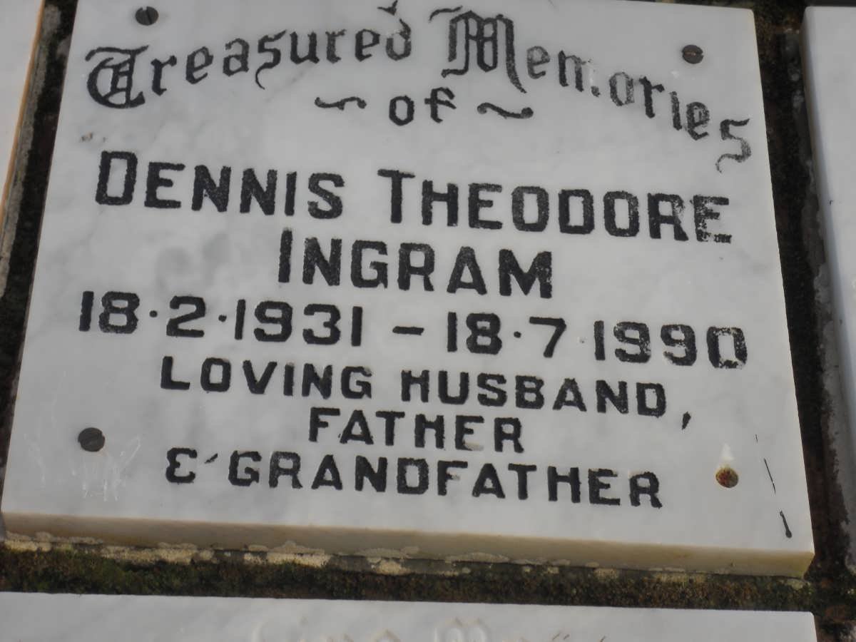 INGRAM Dennis Theodore 1931-1990