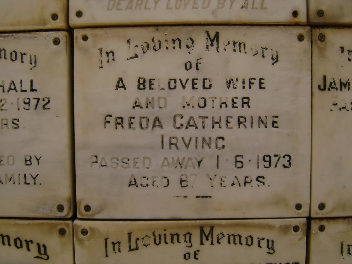 IRVING Freda Catherine -1973