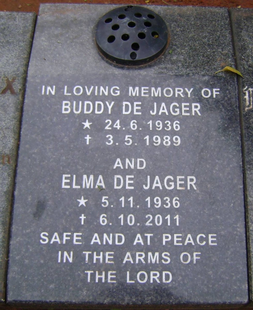 JAGER Buddy, de 1936-1989 &amp; Elma 1936-2011