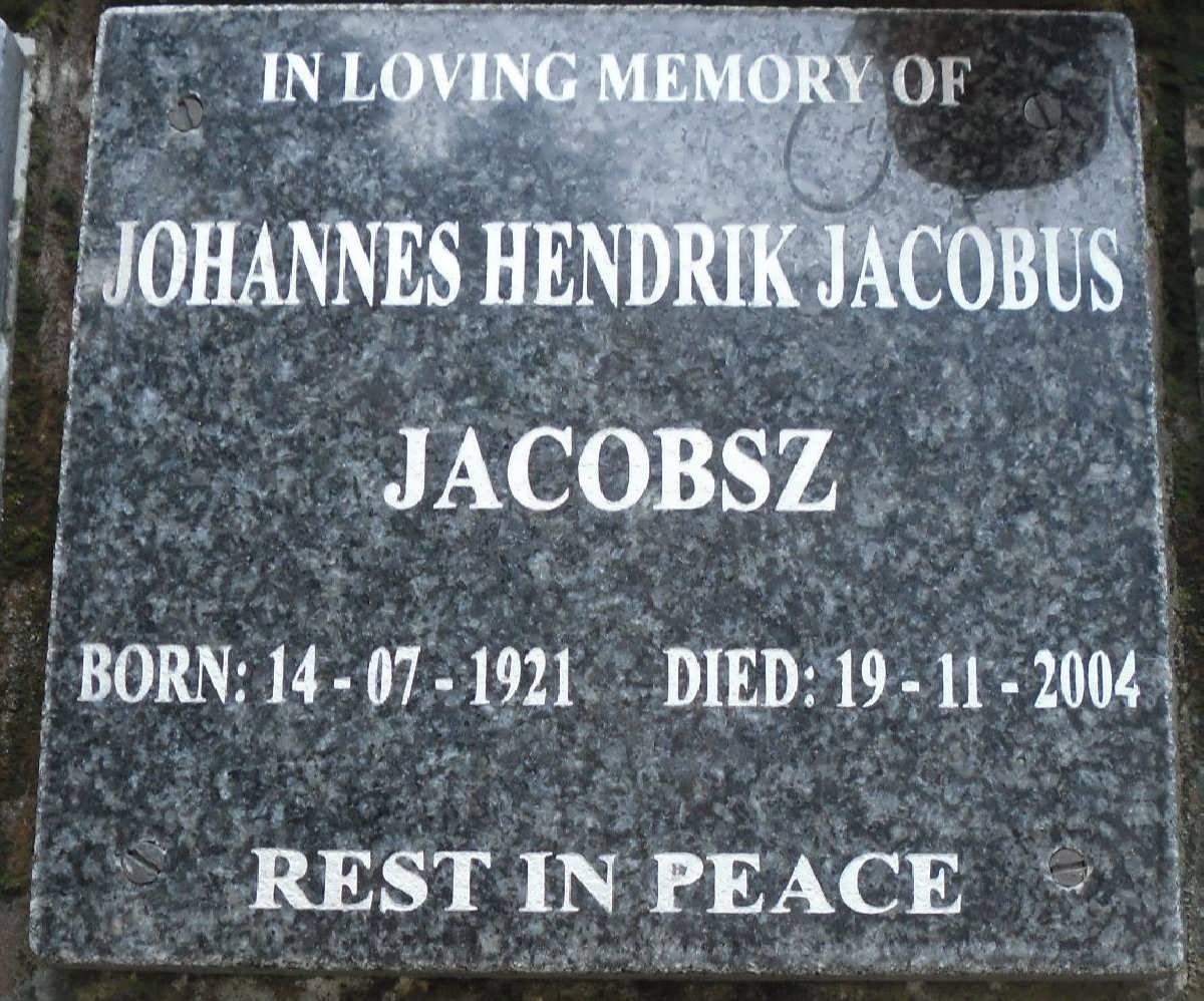 JACOBSZ Johannes Hendrik Jacobus 1921-2004