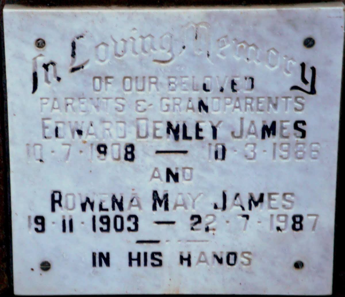JAMES Edward Denley 1908-1986 &amp; Rowena May 1903-1987
