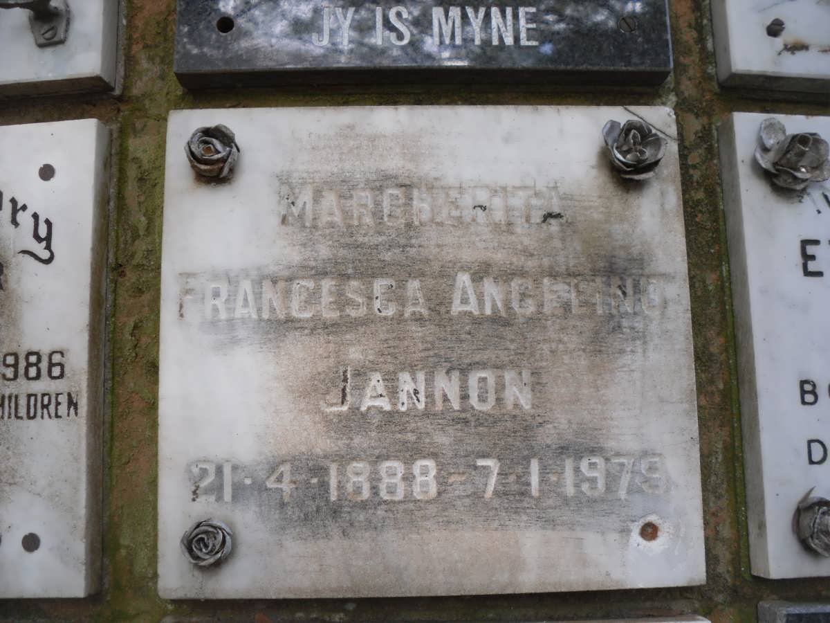 JANNON Margherita Francesca Angelino 1888-1979