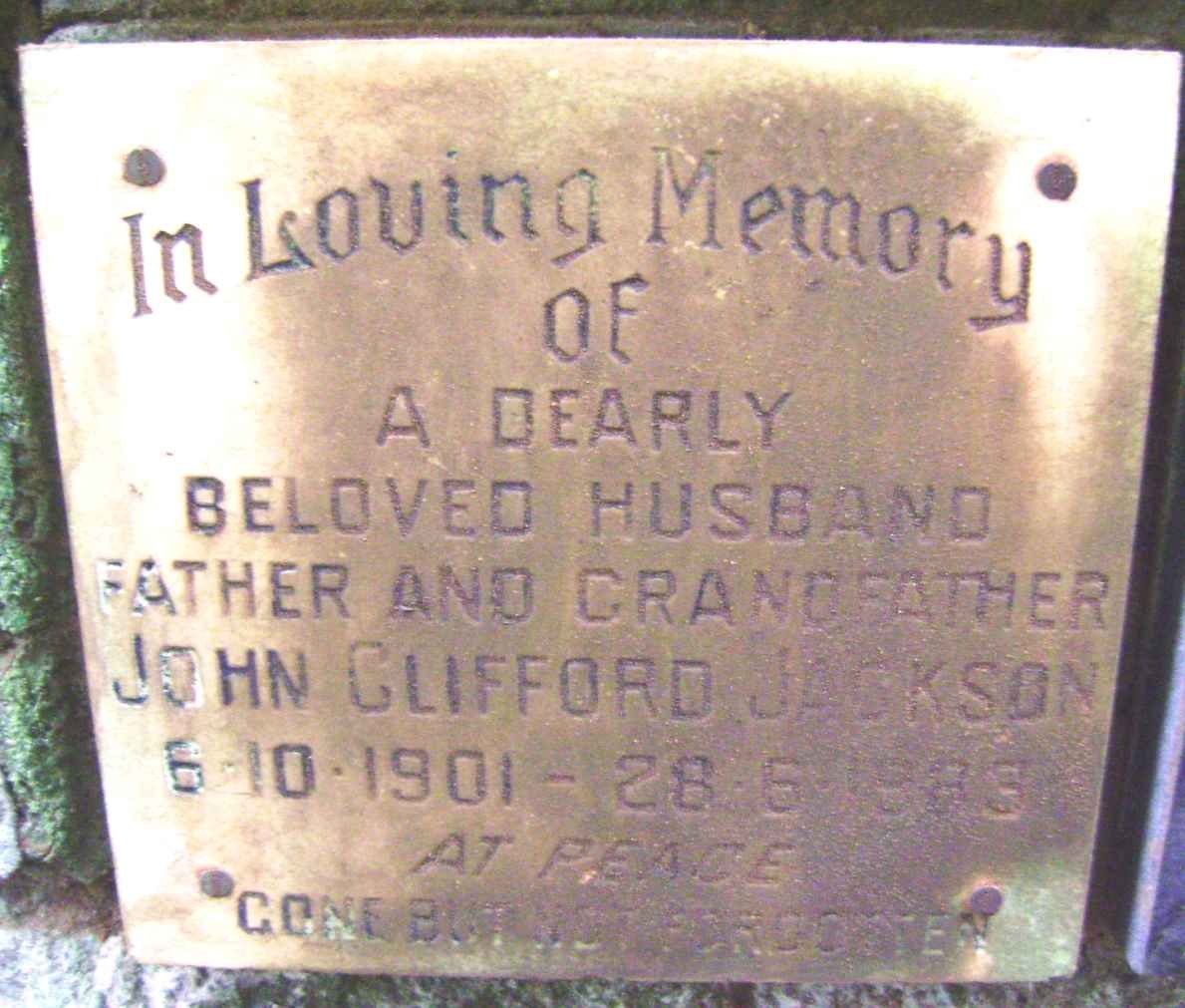 JACKSON John Clifford 1901-1983