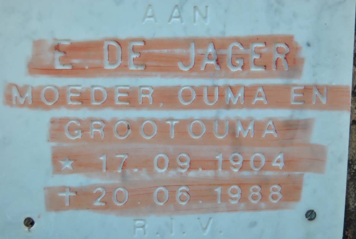 JAGER E., de 1904-1988