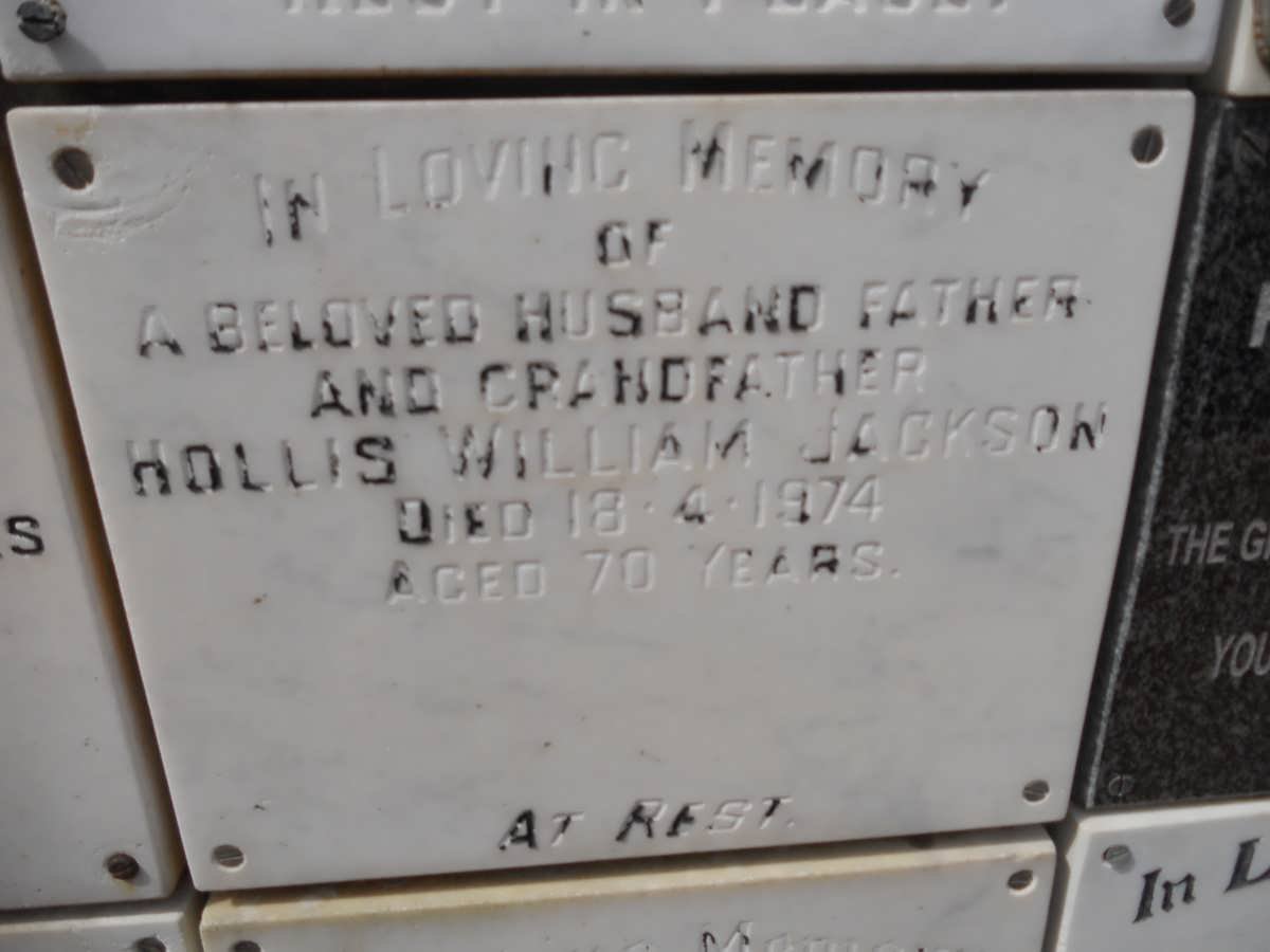 JACKSON Hollis William -1974