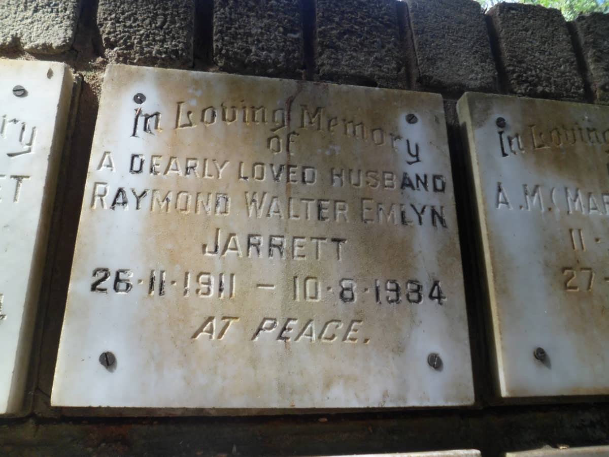 JARRETT Raymond Walter Emlyn 1911-1984