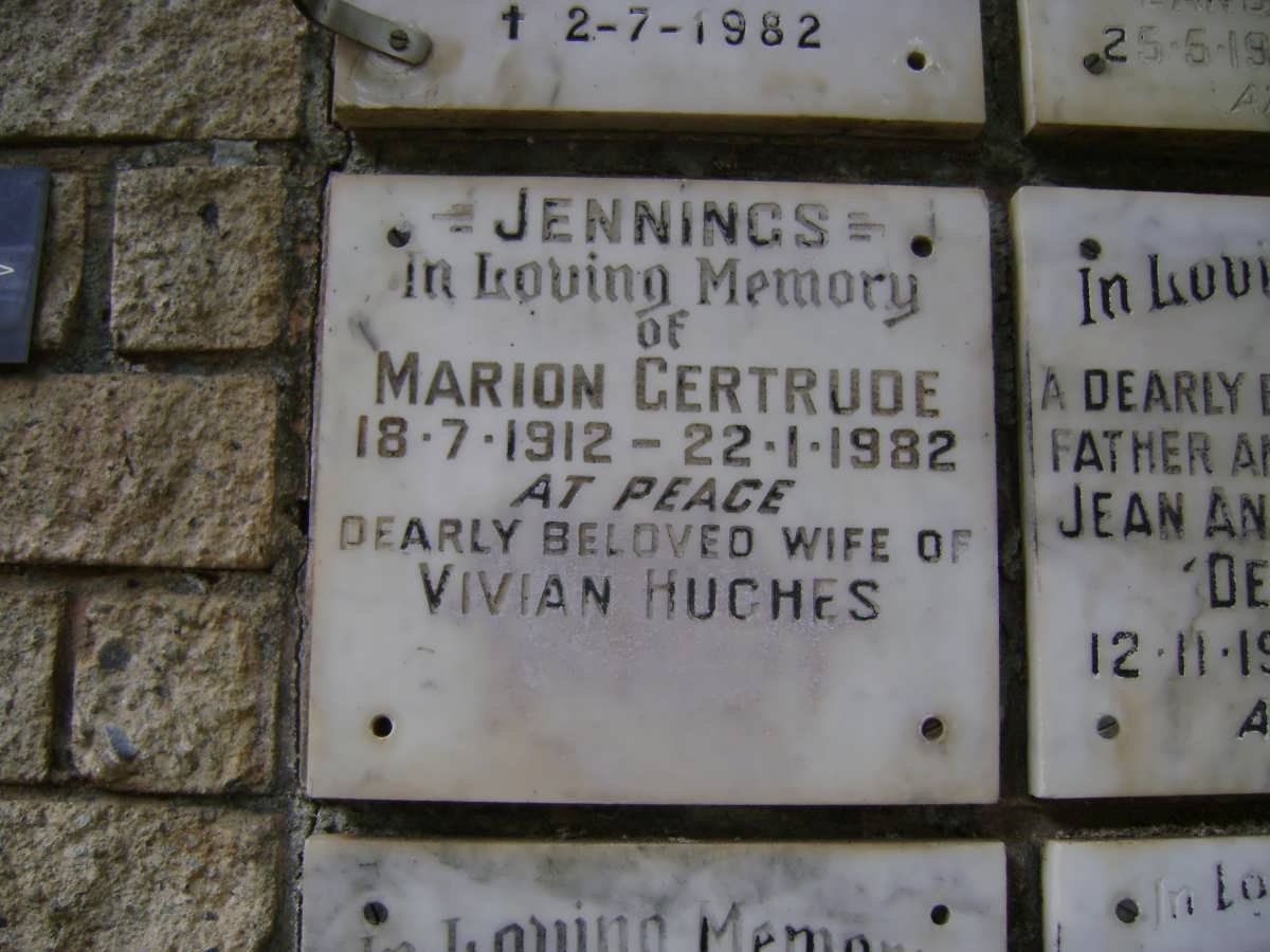 JENNINGS Marion Gertrude 1912-1982