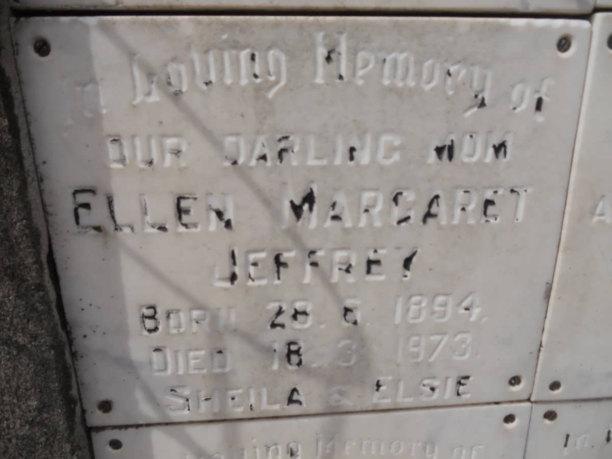 JEFFREY Ellen Margaret 1894-1973