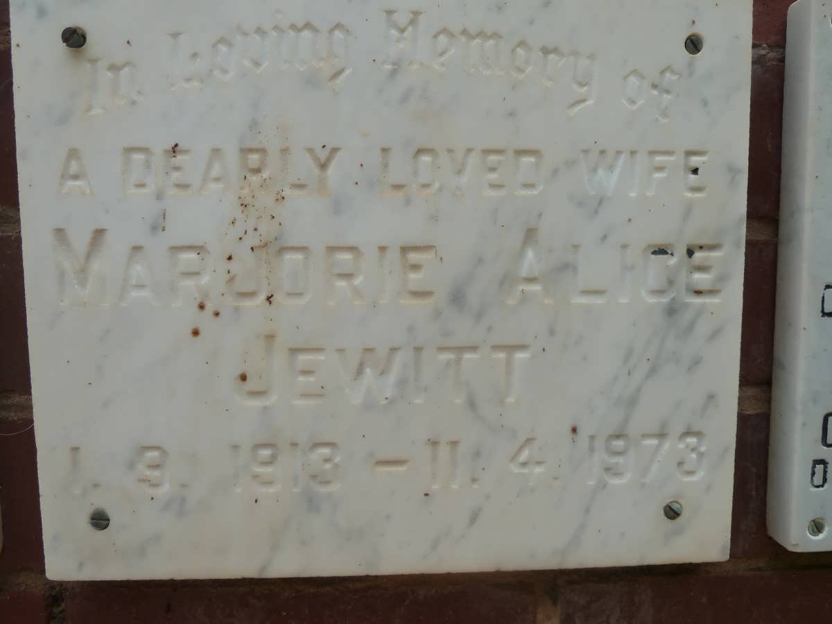 JEWITT Marjorie Alice 1913-1973