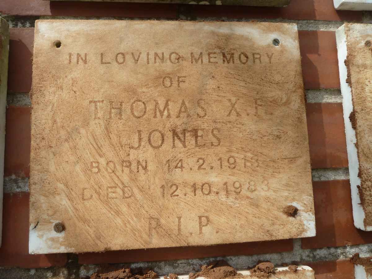 JONES Thomas X.F. 1913-1983