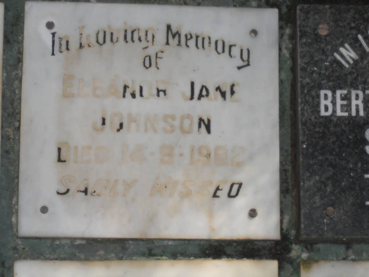 JOHNSON Eleanor Jane -1982