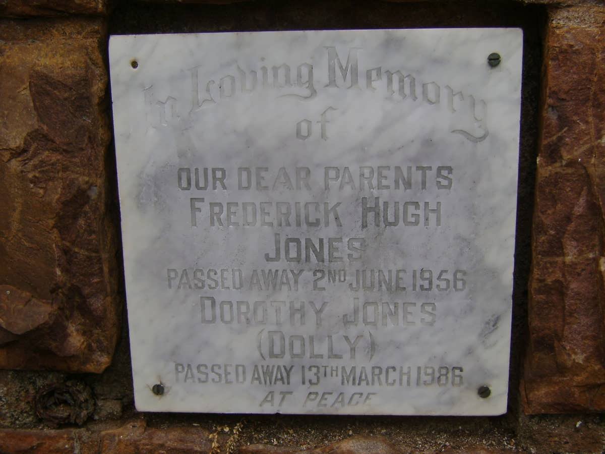 JONES Frederick Hugh -1956 &amp; Dorothy -1986