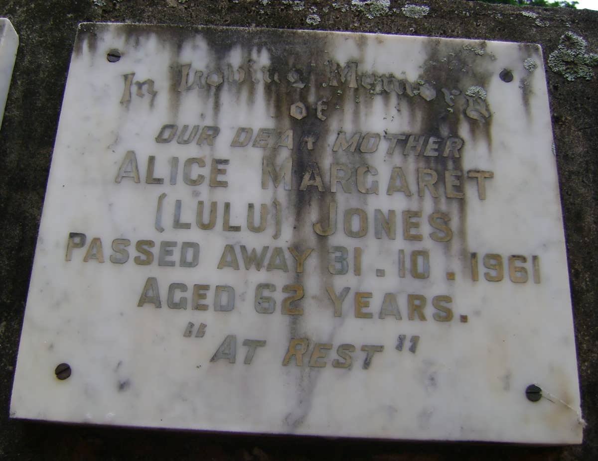 JONES Alice Margaret -1961