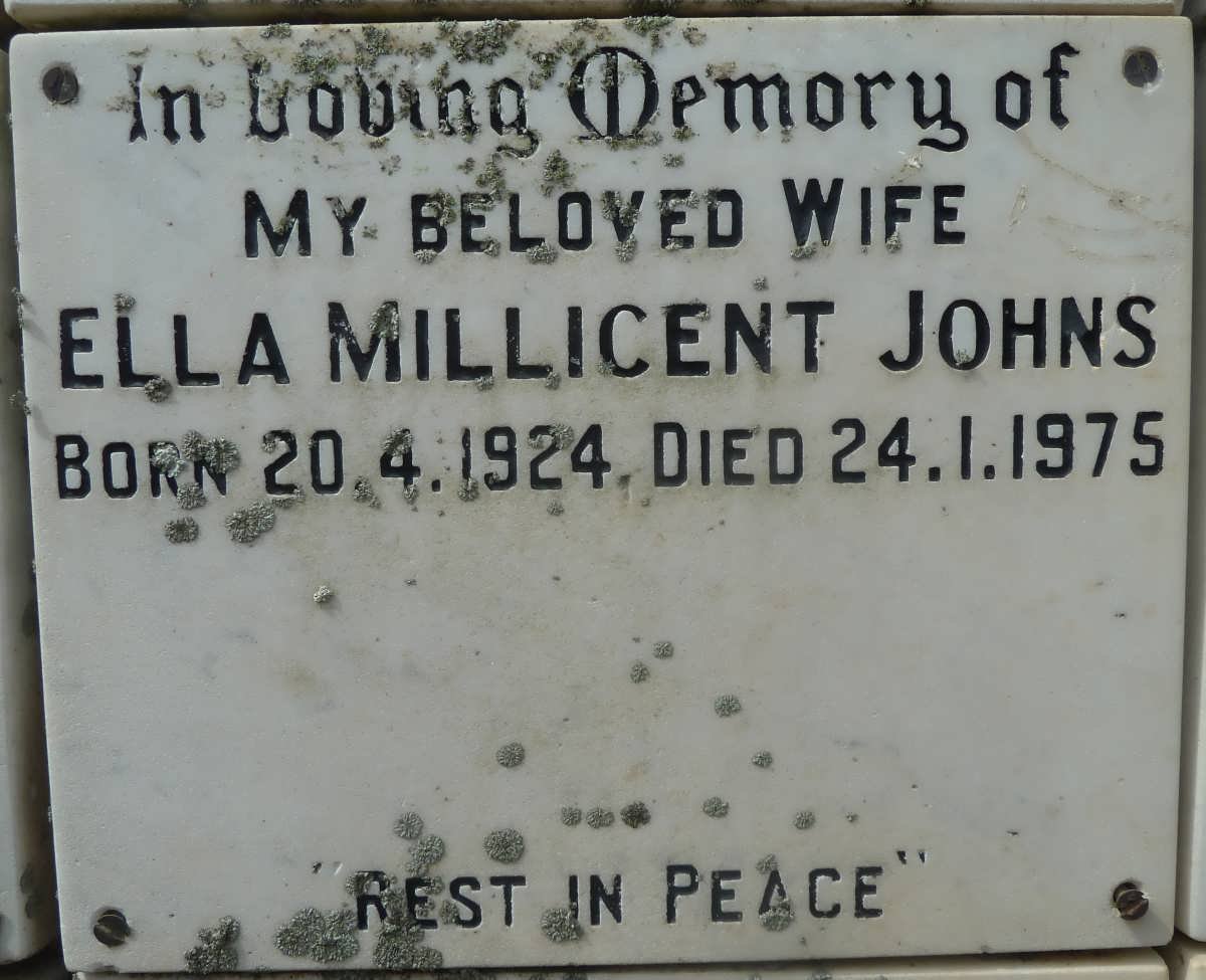 JOHNS Ella Millicent 1924-1975