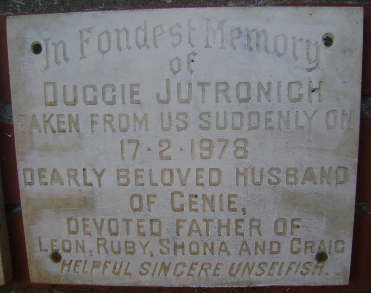 JUTRONICH Duggie -1978