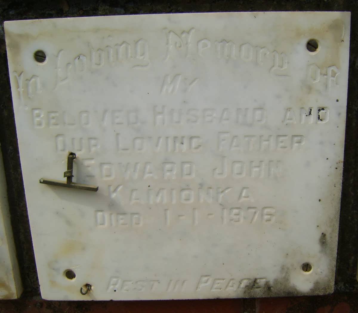 KAMIONKA Edward John -1976