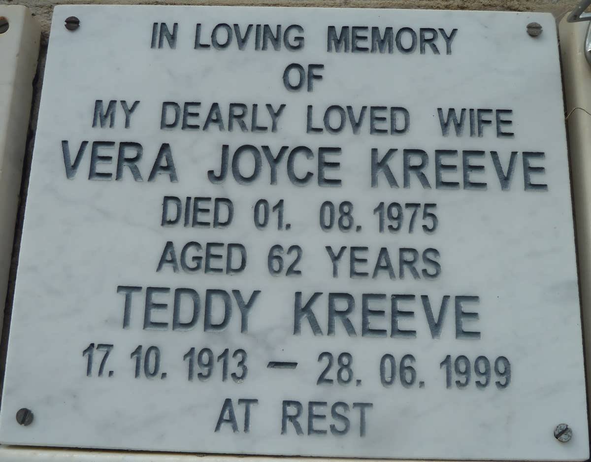 KREEVE Teddy 1913-1999 &amp; Vera Joyce -1975