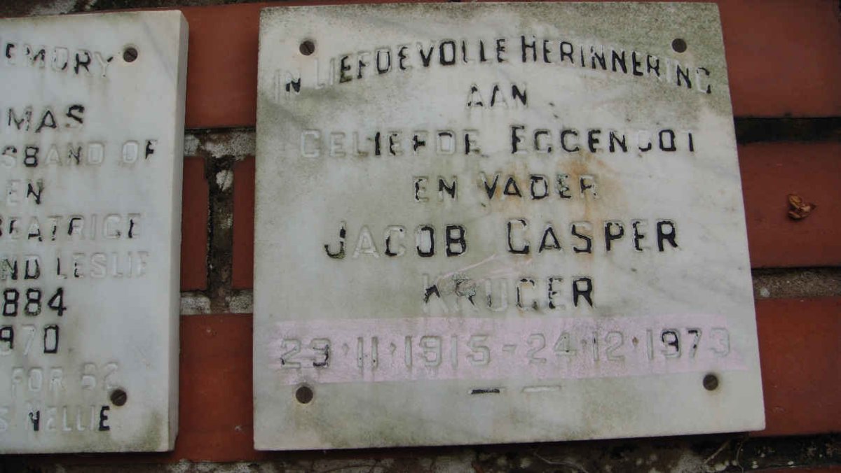 KRUGER Jacob Casper 1915-1973