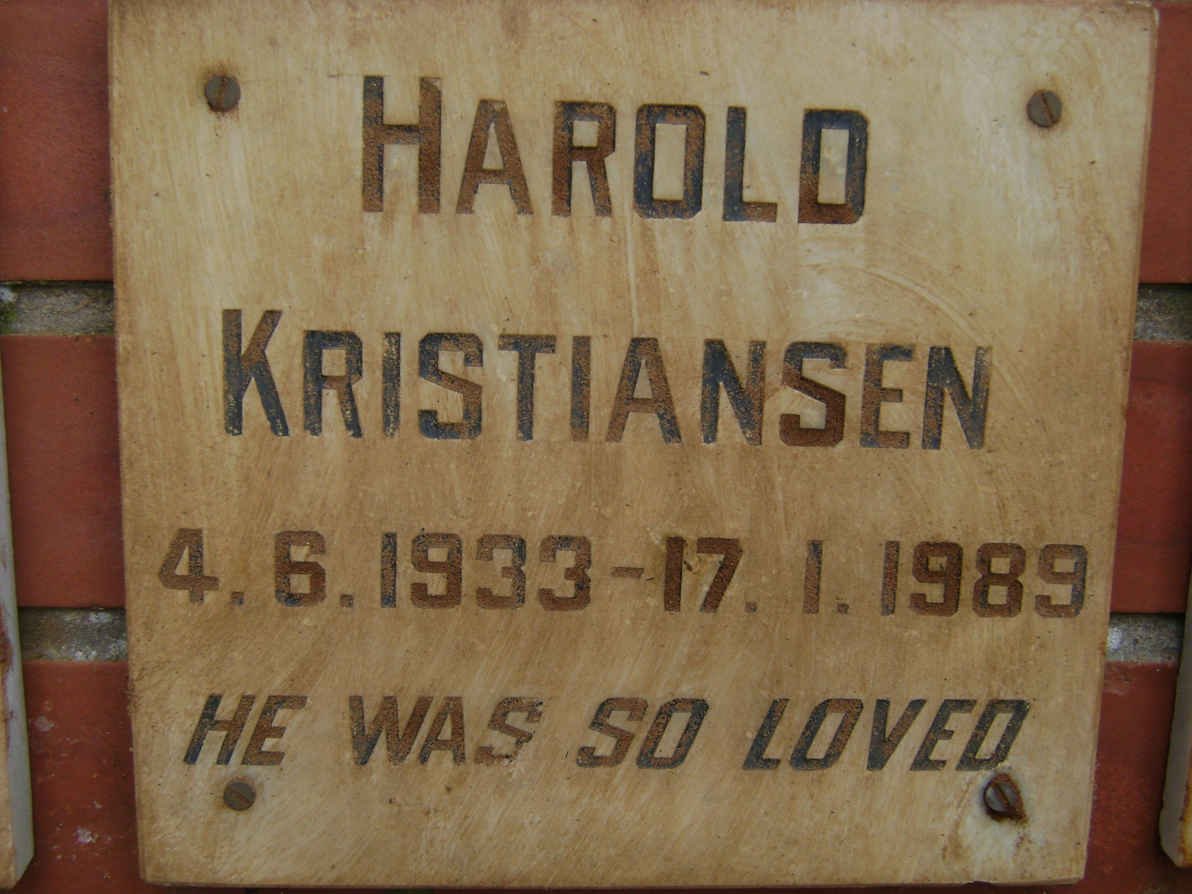 KRISTIANSEN Harold 1933-1989