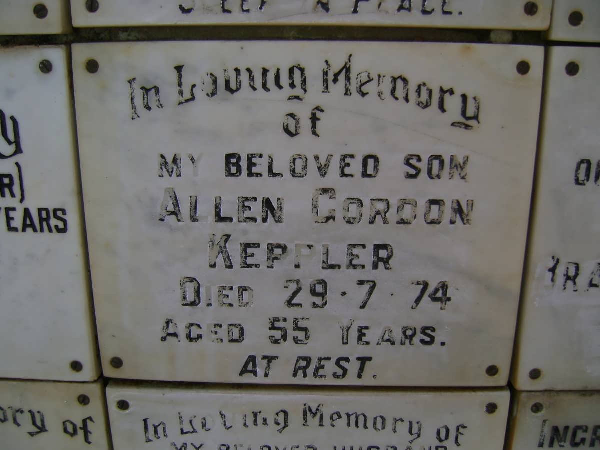 KEPPLER Allen Gordon -1974