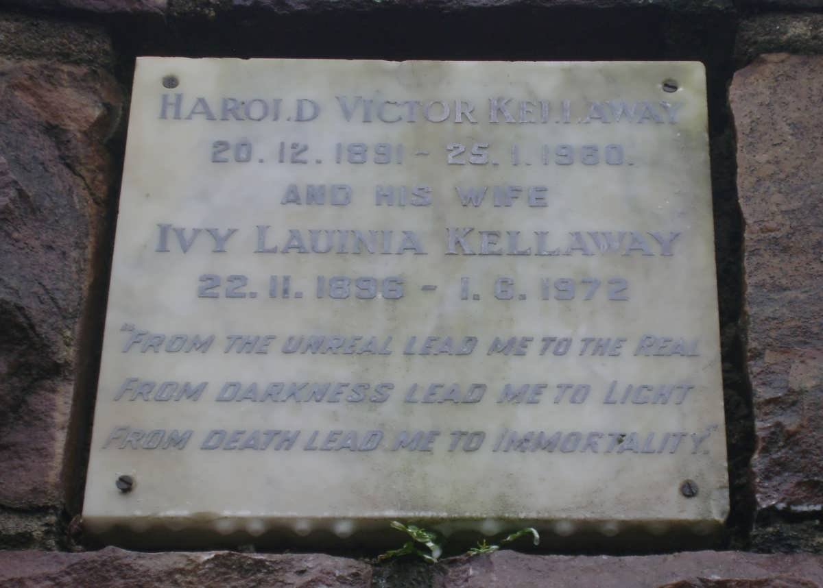 KELLAWAY Harold Victor 1891-1960 &amp; Ivy Lauinia 1896-1972