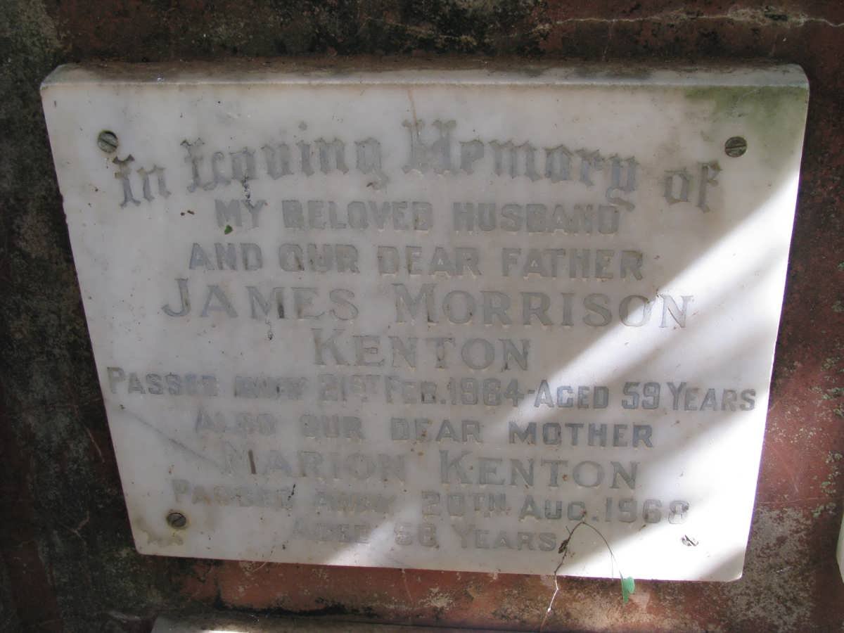KENTON James Morrison -1964 &amp; Marion -1968