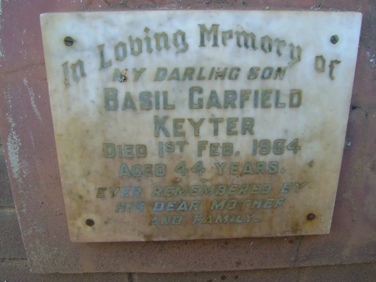 KEYTER Basil Garfield -1964