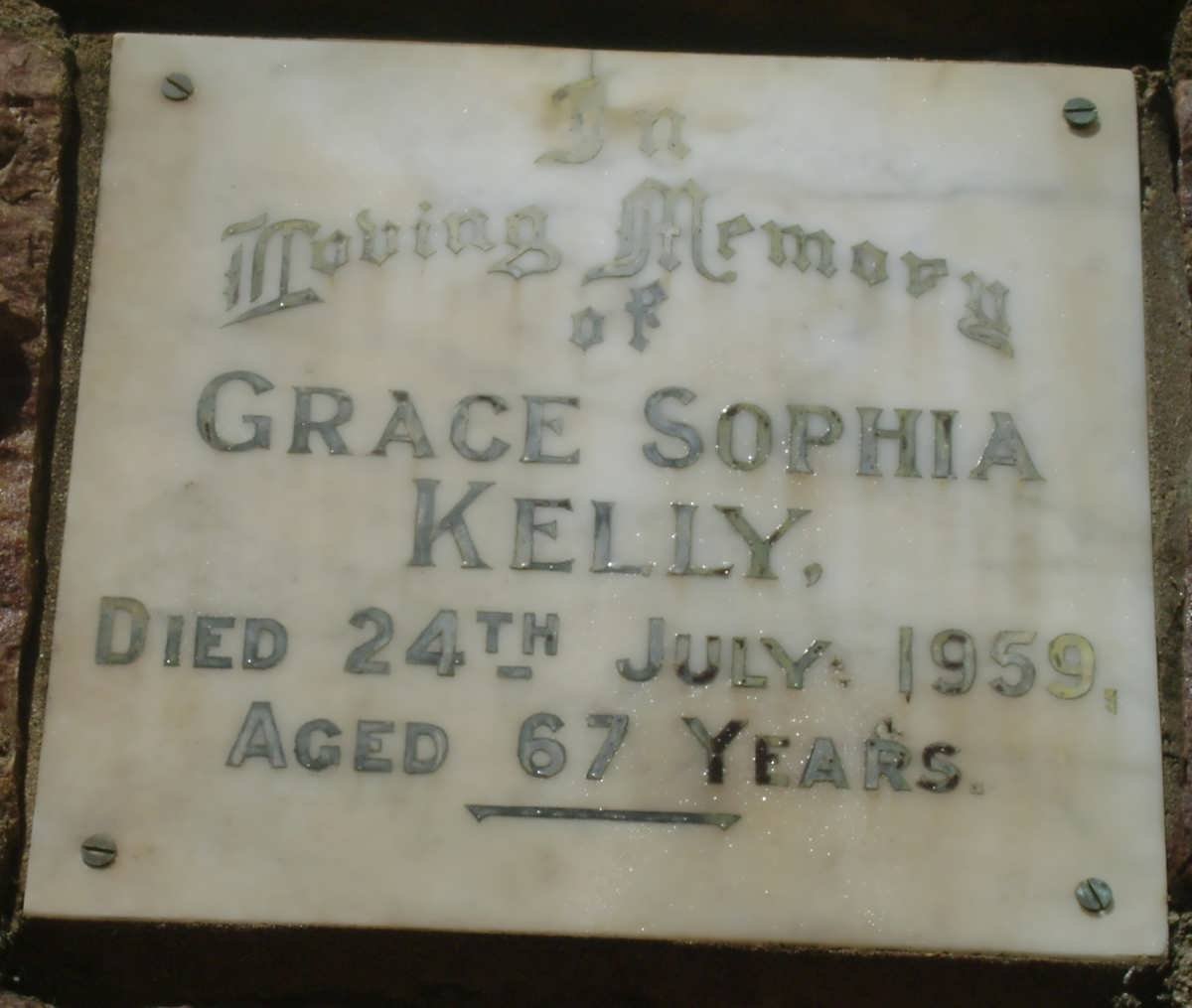 KELLY Grace Sophia -1959