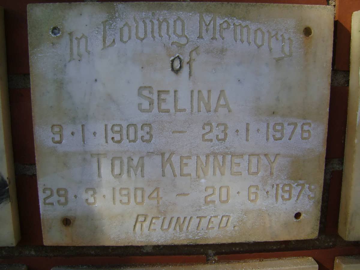 KENNEDY Tom 1904-1979 &amp; Selina 1903-1976