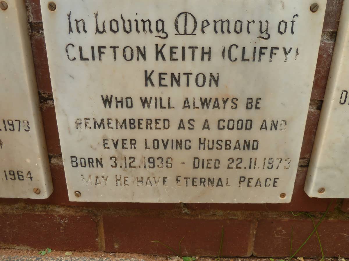 KENTON Clifton Keith 1936-1973