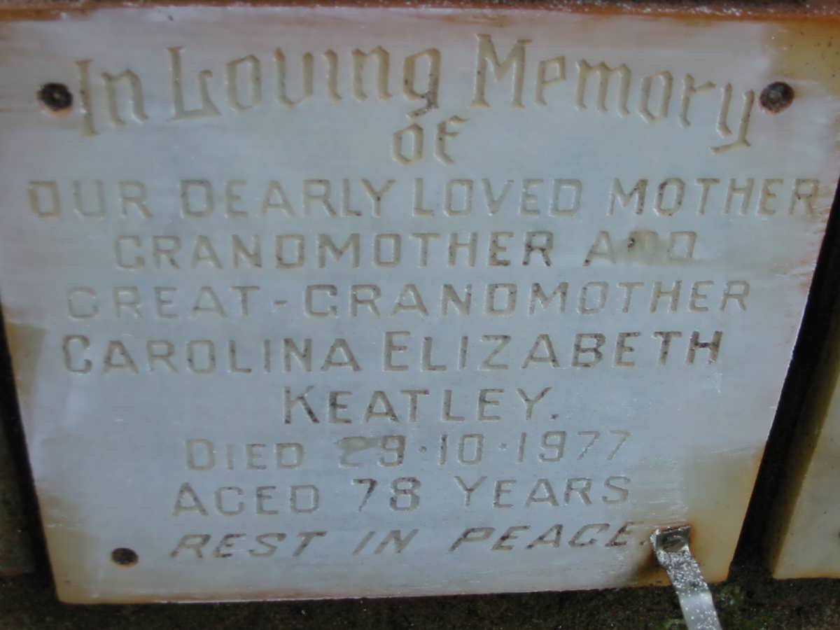 KEATLEY Carolina Elizabeth -1977