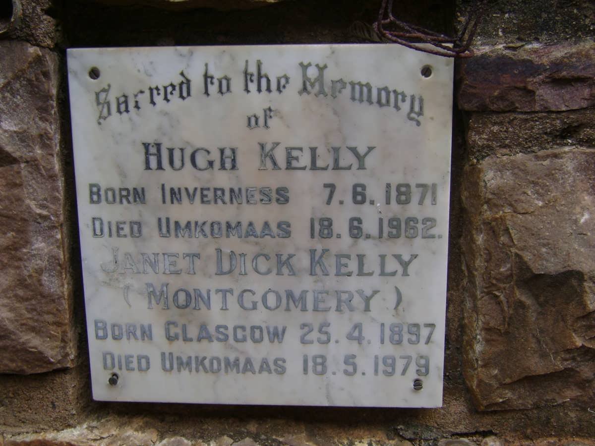 KELLY Hugh 1871-1962 &amp; Janet Dick MONTGOMERY 1897-1979