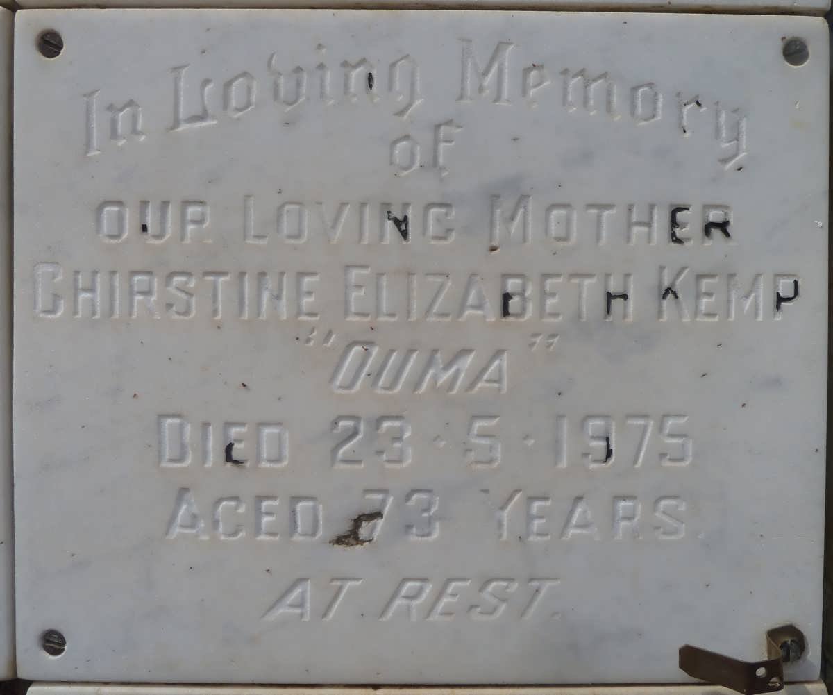 KEMP Chirstine Elizabeth -1975