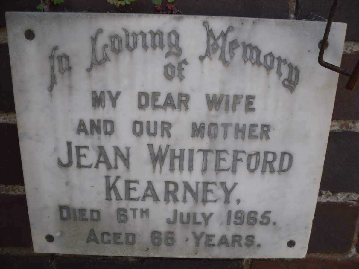 KEARNEY Jean Whiteford -1965