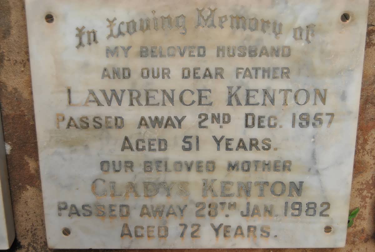 KENTON Lawrence -1957 &amp; Gladys -1982