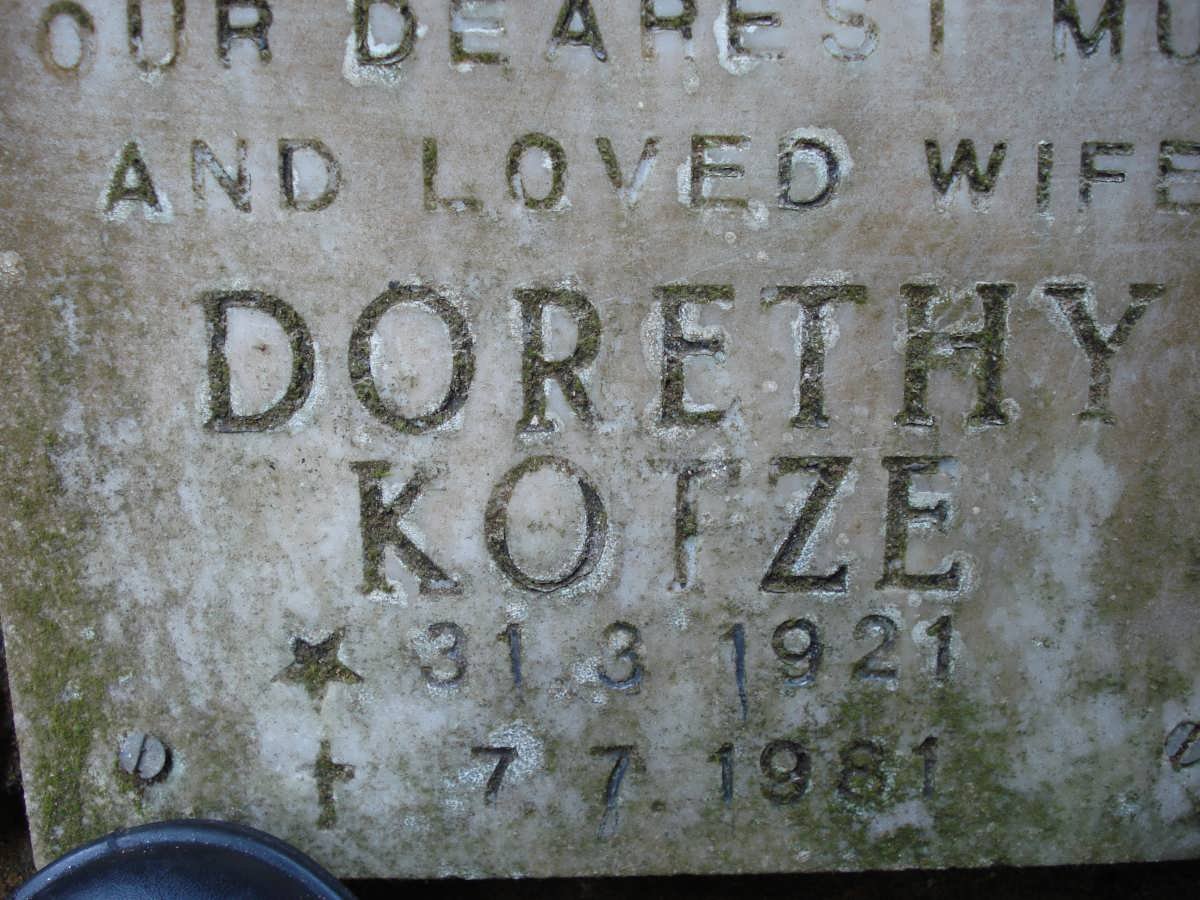 KOTZE Dorethy 1921-1981