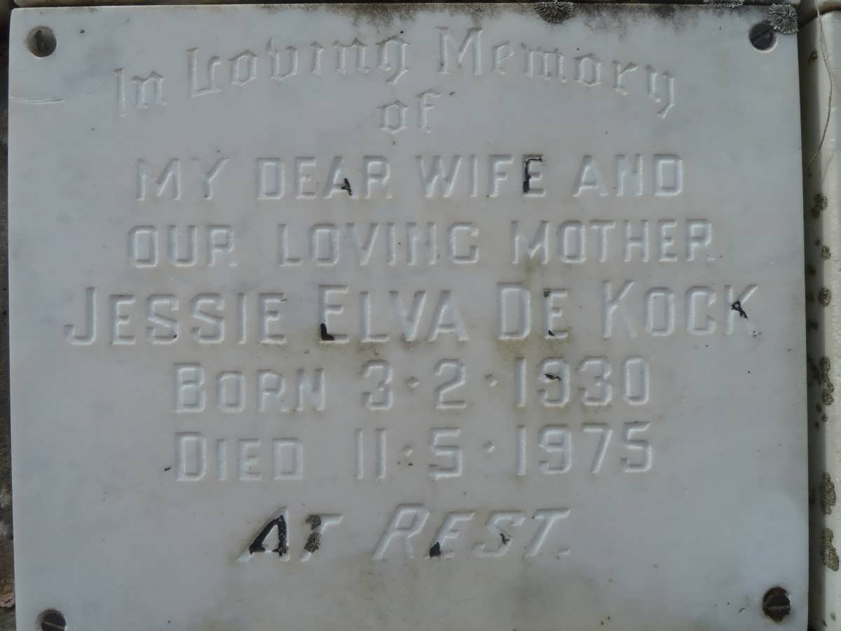 KOCK Jessie Elva, de 1930-1975