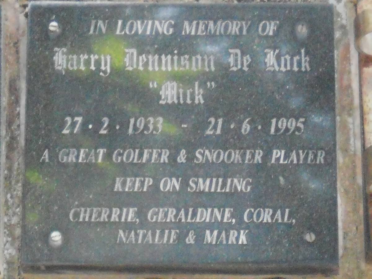 KOCK Harry Dennison, de 1933-1995