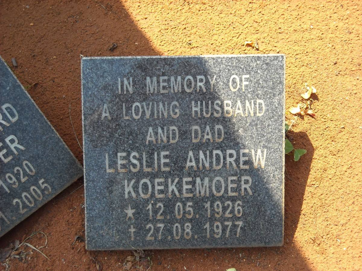 KOEKEMOER Leslie Andrew 1926-1977