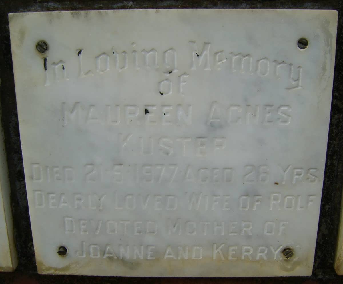 KUSTER Maureen Agnes -1977