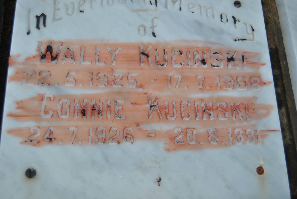 KUCINSKI Wally 1925-1988 &amp; Connie 1926-1991
