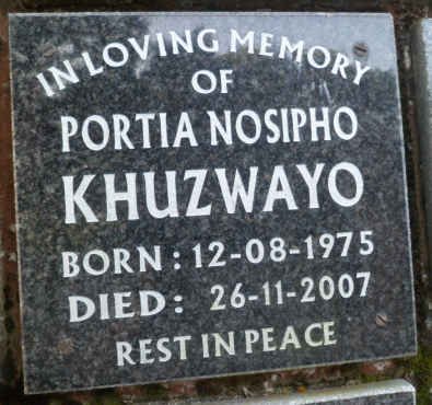 KHUZWAYO Portia Nosipho 1975-2007