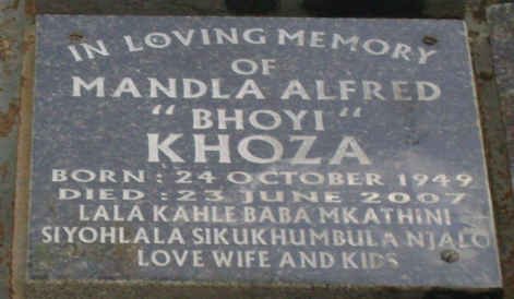 KHOZA Mandla Alfred 1949-2007